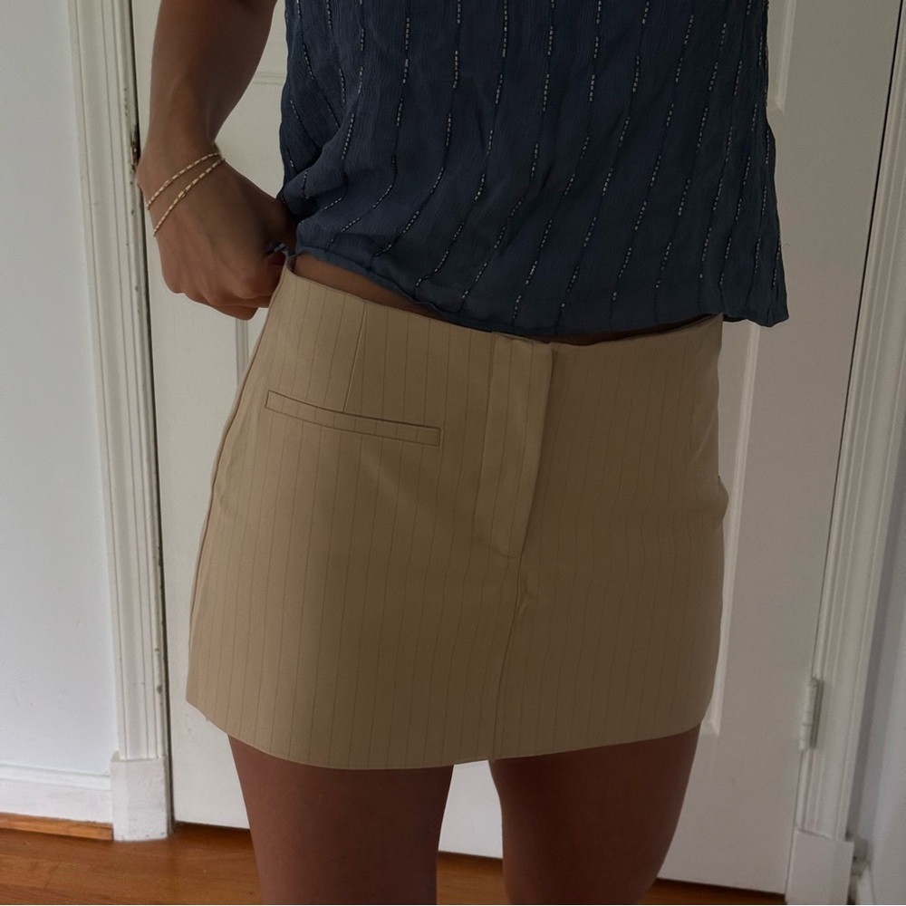 Zara pinstripe micro mini skort- size M